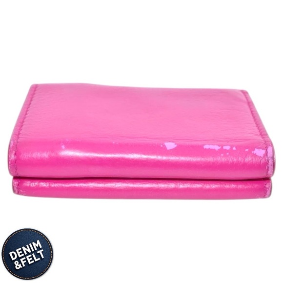 Balenciaga Pink Leather Papier Logo Mini Compact Trifold Wallet | PRELOVED🩷🩷 - Picture 6 of 10